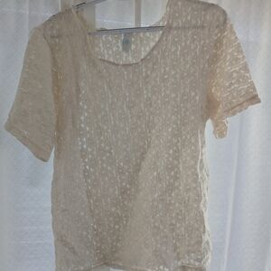Undercover Wear Cream Lace Blouse